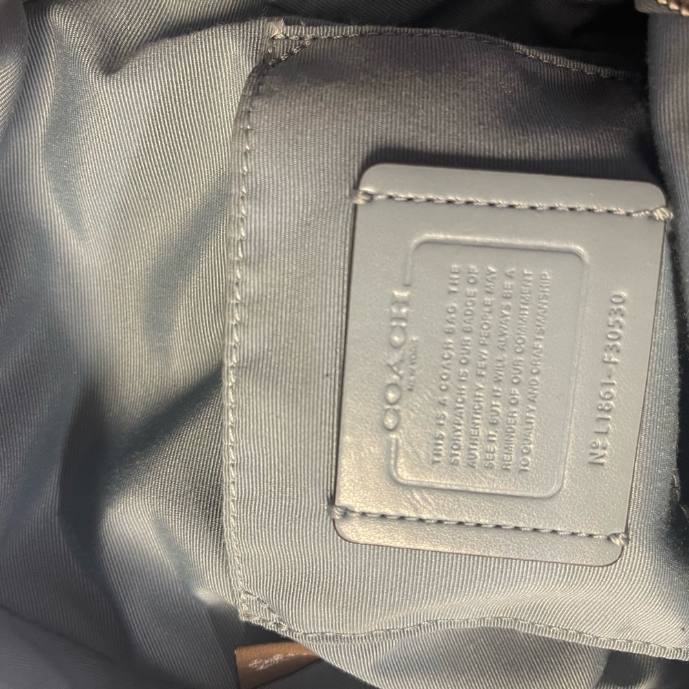 Coach Blue  Pebble Leather Mini Backpack - Picture 5 of 16